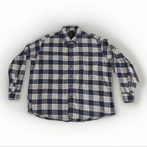 Vintage Y2K Woolrich Flannel Shirt Men’s Size XL Blue White Checkered Grunge